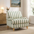 Dusklia - Hampshire Armchair - Green Stripe