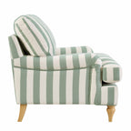 Dusklia - Hampshire Armchair - Green Stripe