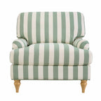 Dusklia - Hampshire Armchair - Green Stripe