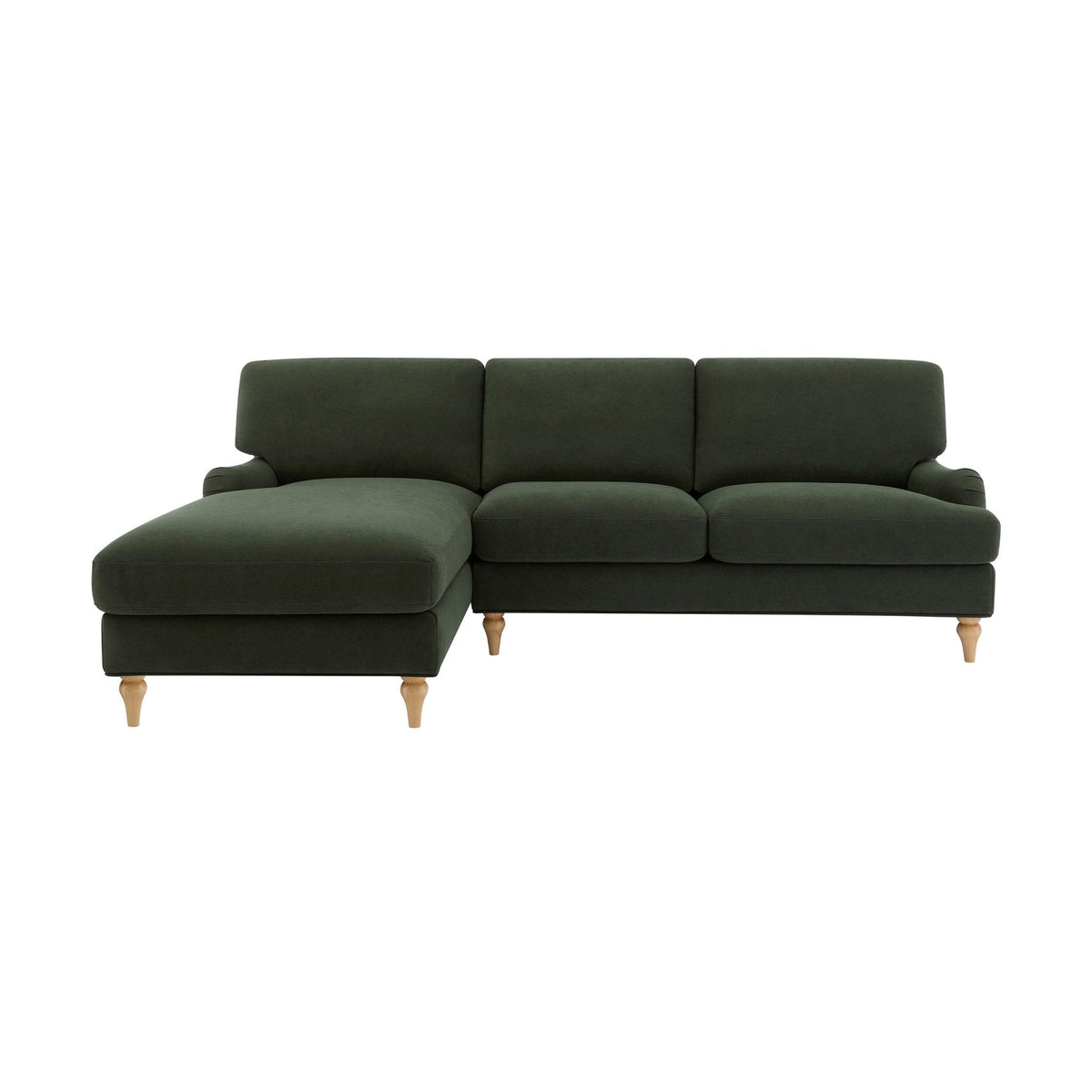 Dusklia - Hampshire Left Hand Chaise Sofa - Dark Olive