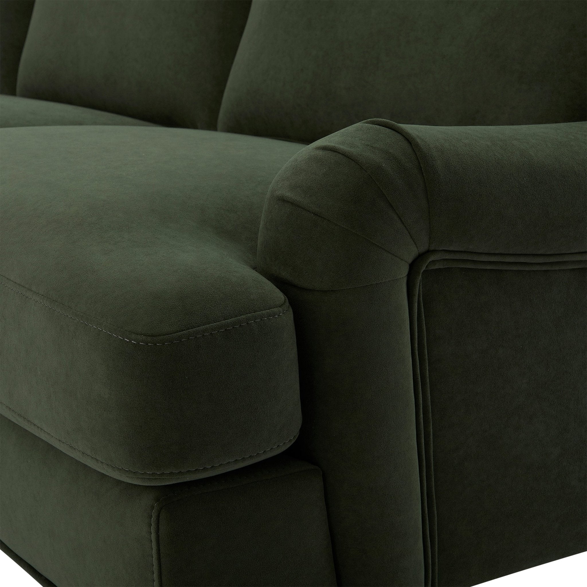 Dusklia - Hampshire Left Hand Chaise Sofa - Dark Olive