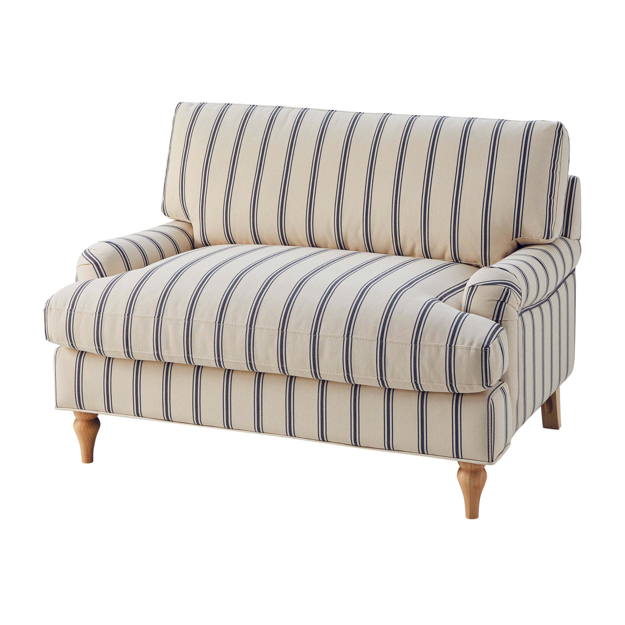 Dusklia - Hampshire Loveseat - Blue Stripe