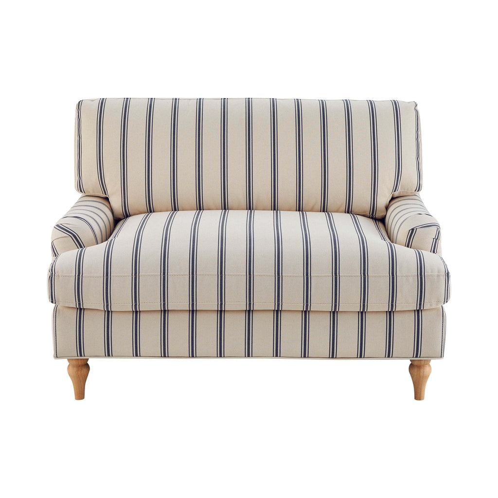 Dusklia - Hampshire Loveseat - Blue Stripe