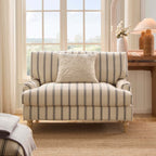 Dusklia - Hampshire Loveseat - Blue Stripe
