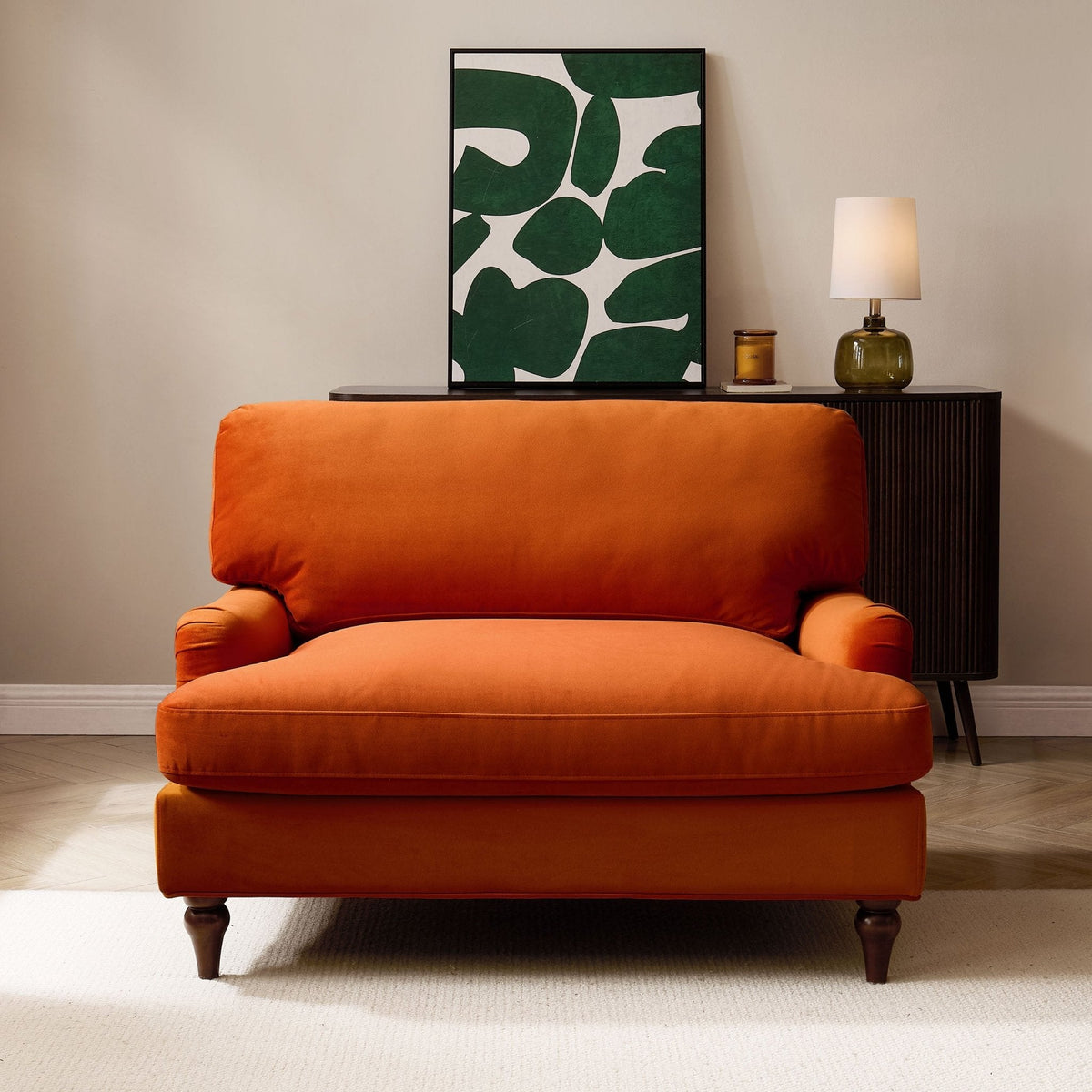 Dusklia - Hampshire Loveseat - Bright Orange