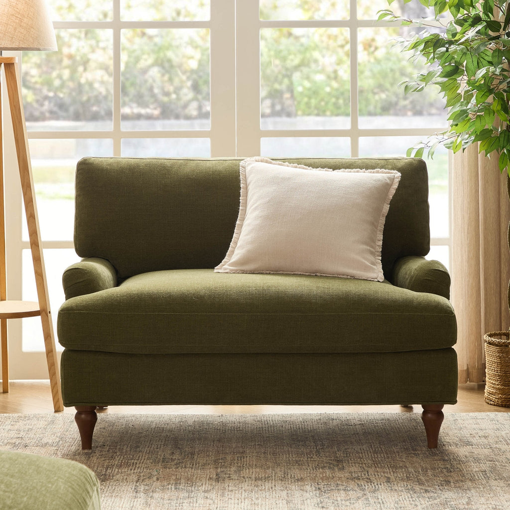 Dusklia - Hampshire Loveseat - Chenille Olive