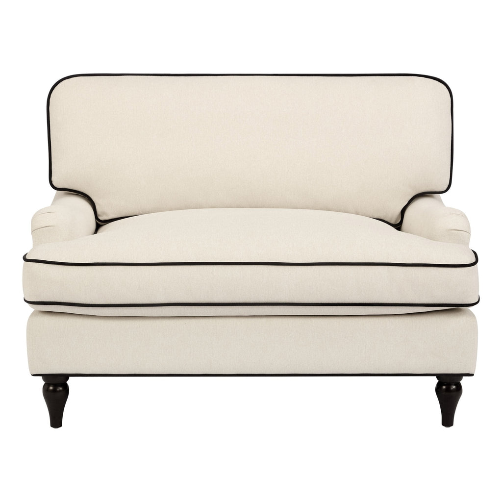 Dusklia - Hampshire Loveseat - Cream/Black