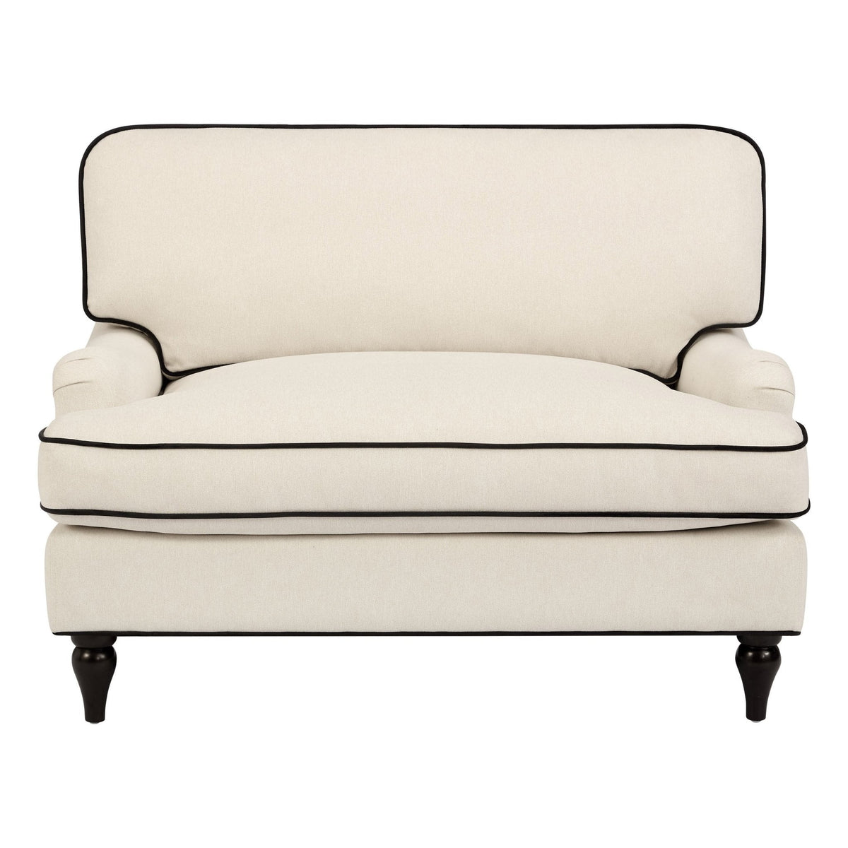 Dusklia - Hampshire Loveseat - Cream/Black