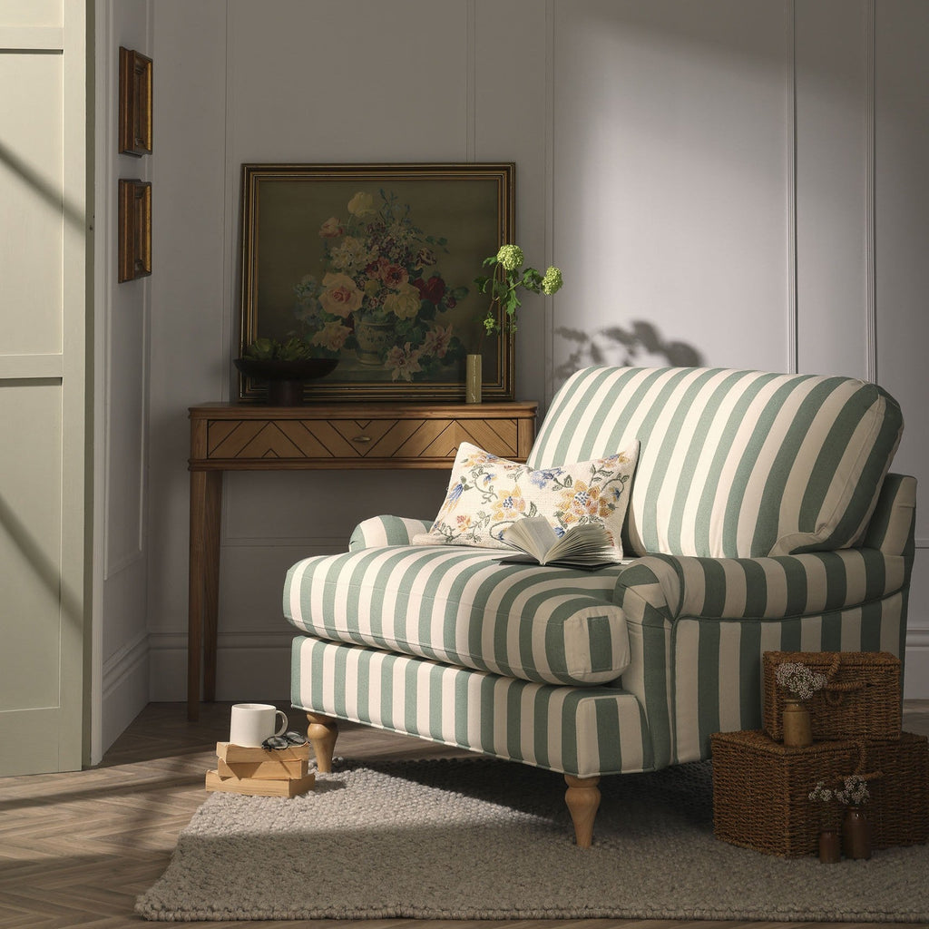 Dusklia - Hampshire Loveseat - Green Stripe