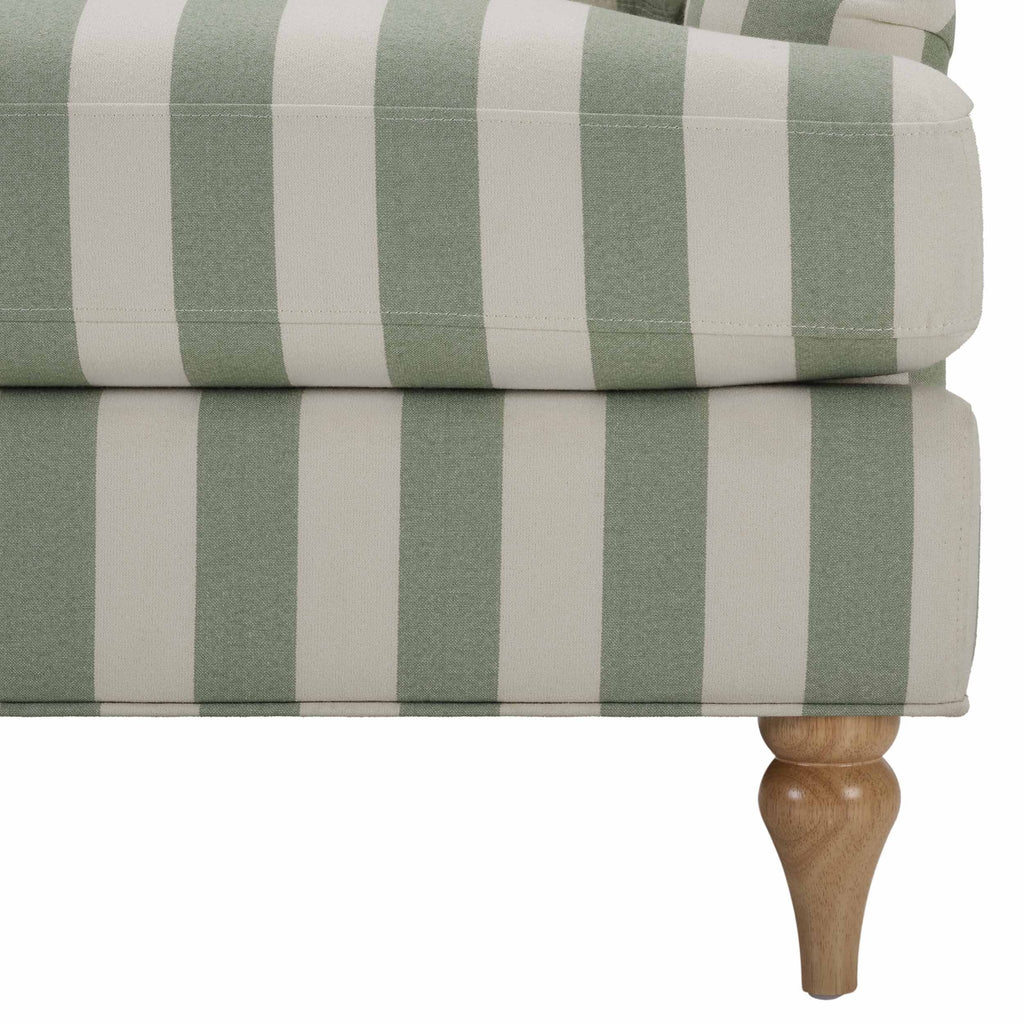 Dusklia - Hampshire Loveseat - Green Stripe