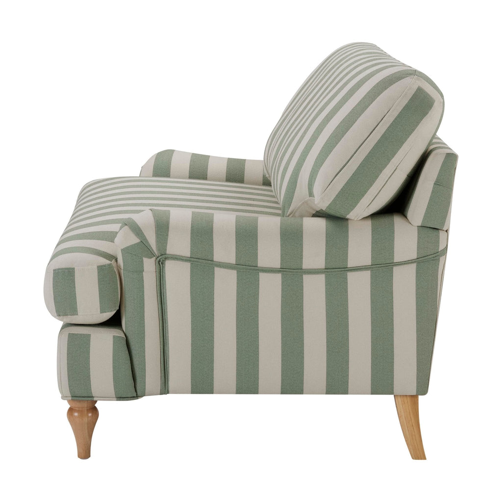 Dusklia - Hampshire Loveseat - Green Stripe