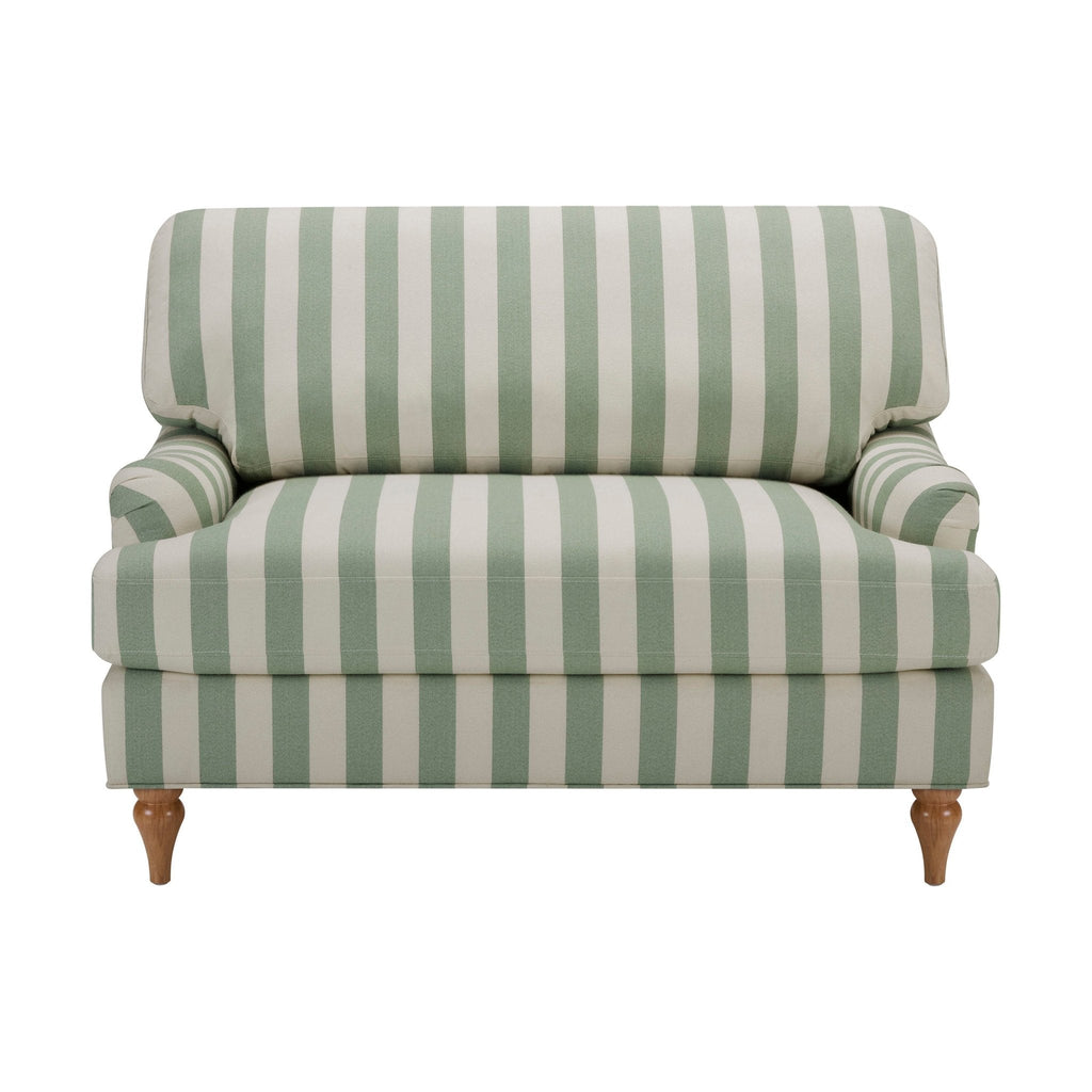 Dusklia - Hampshire Loveseat - Green Stripe