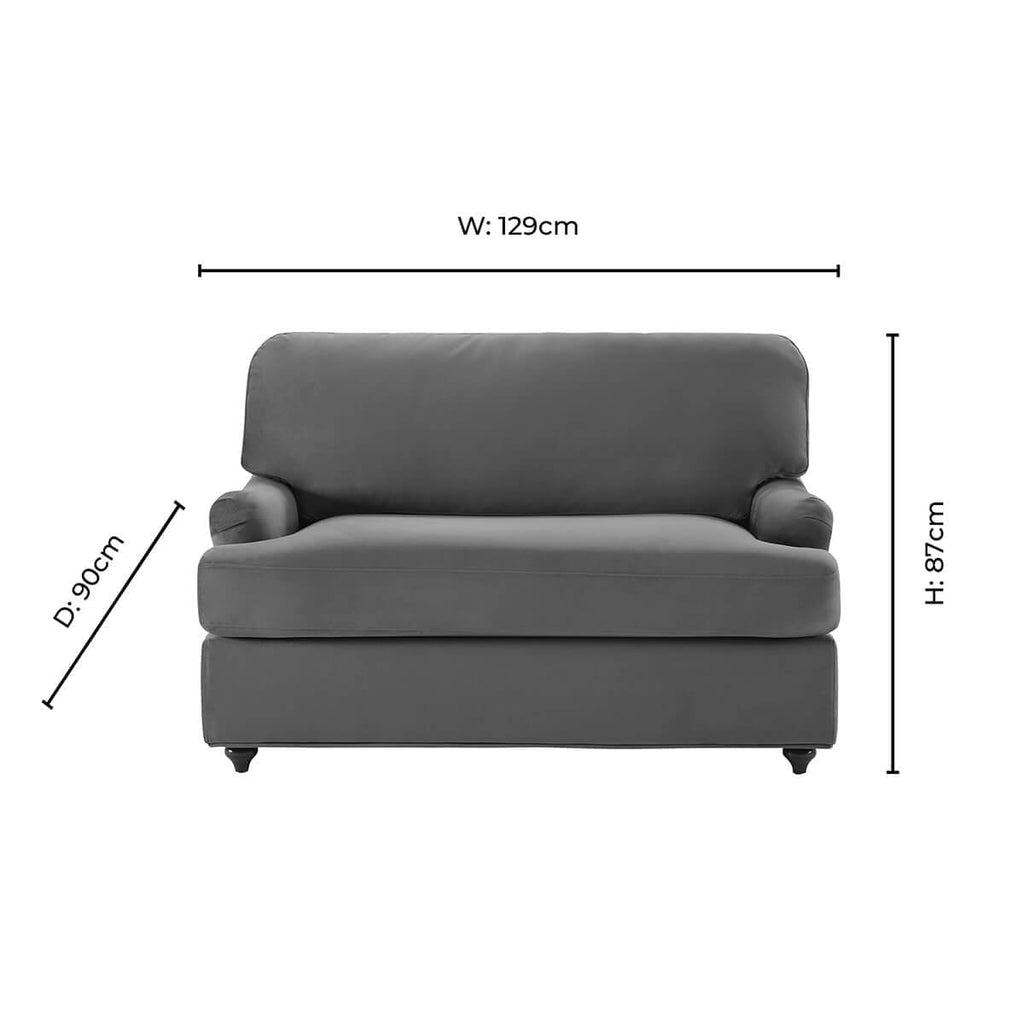 Dusklia - Hampshire Loveseat Sofa Bed - Muted Gold