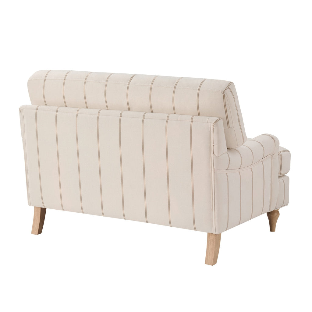 Dusklia - Hampshire Loveseat - Thin Natural Stripe