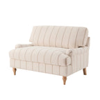 Dusklia - Hampshire Loveseat - Thin Natural Stripe