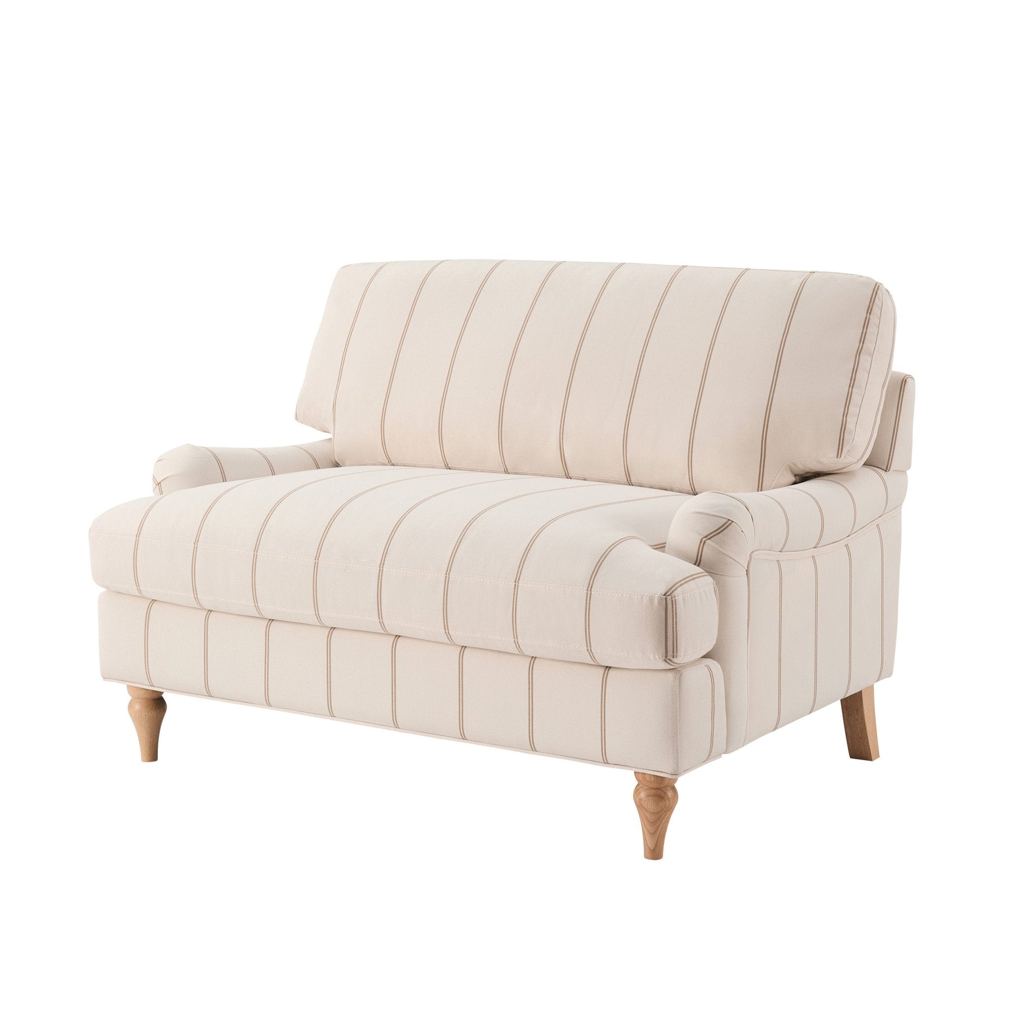 Dusklia - Hampshire Loveseat - Thin Natural Stripe