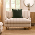 Dusklia - Hampshire Loveseat - Thin Natural Stripe