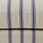 Dusklia - Hampshire Pouffe - Blue Stripe