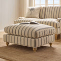 Dusklia - Hampshire Pouffe - Blue Stripe