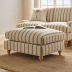 Dusklia - Hampshire Pouffe - Blue Stripe