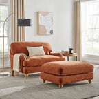 Dusklia - Hampshire Pouffe - Burnt Orange