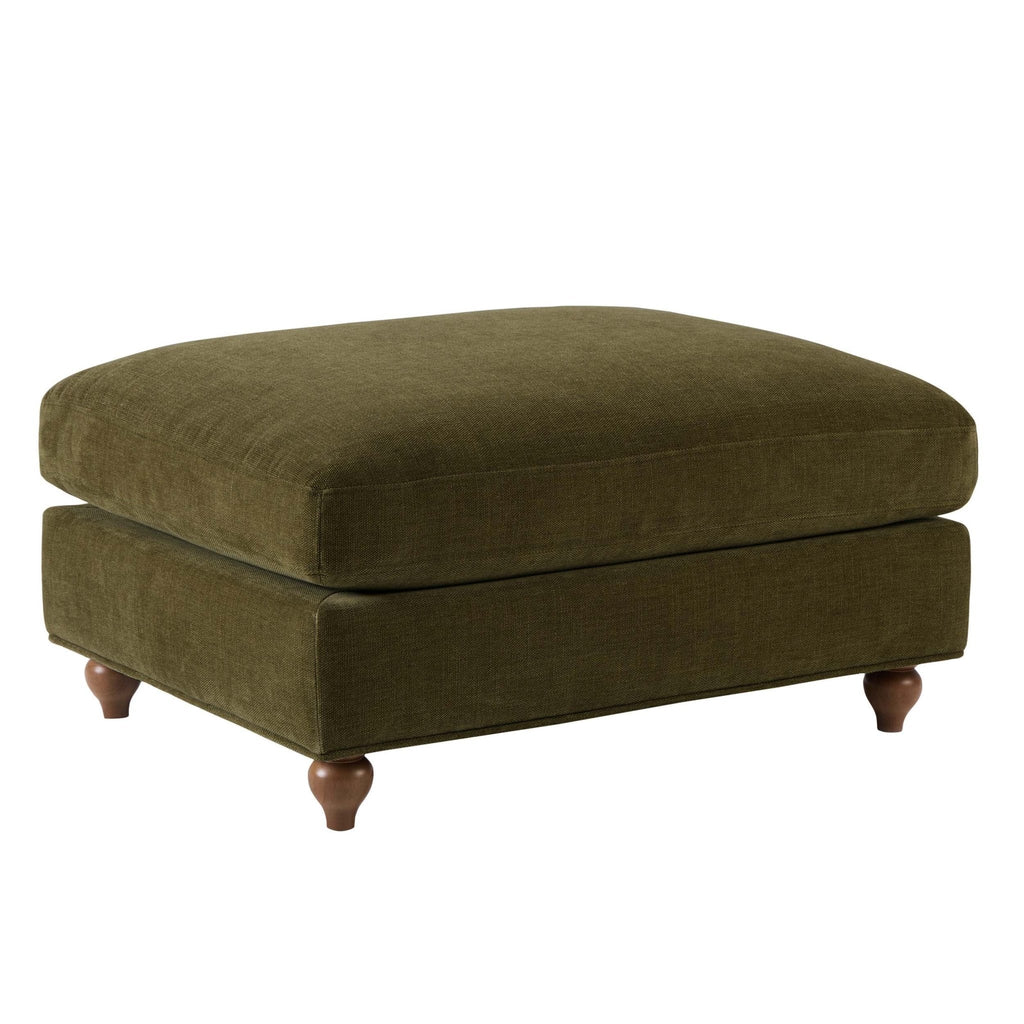 Dusklia - Hampshire Pouffe - Chenille Olive