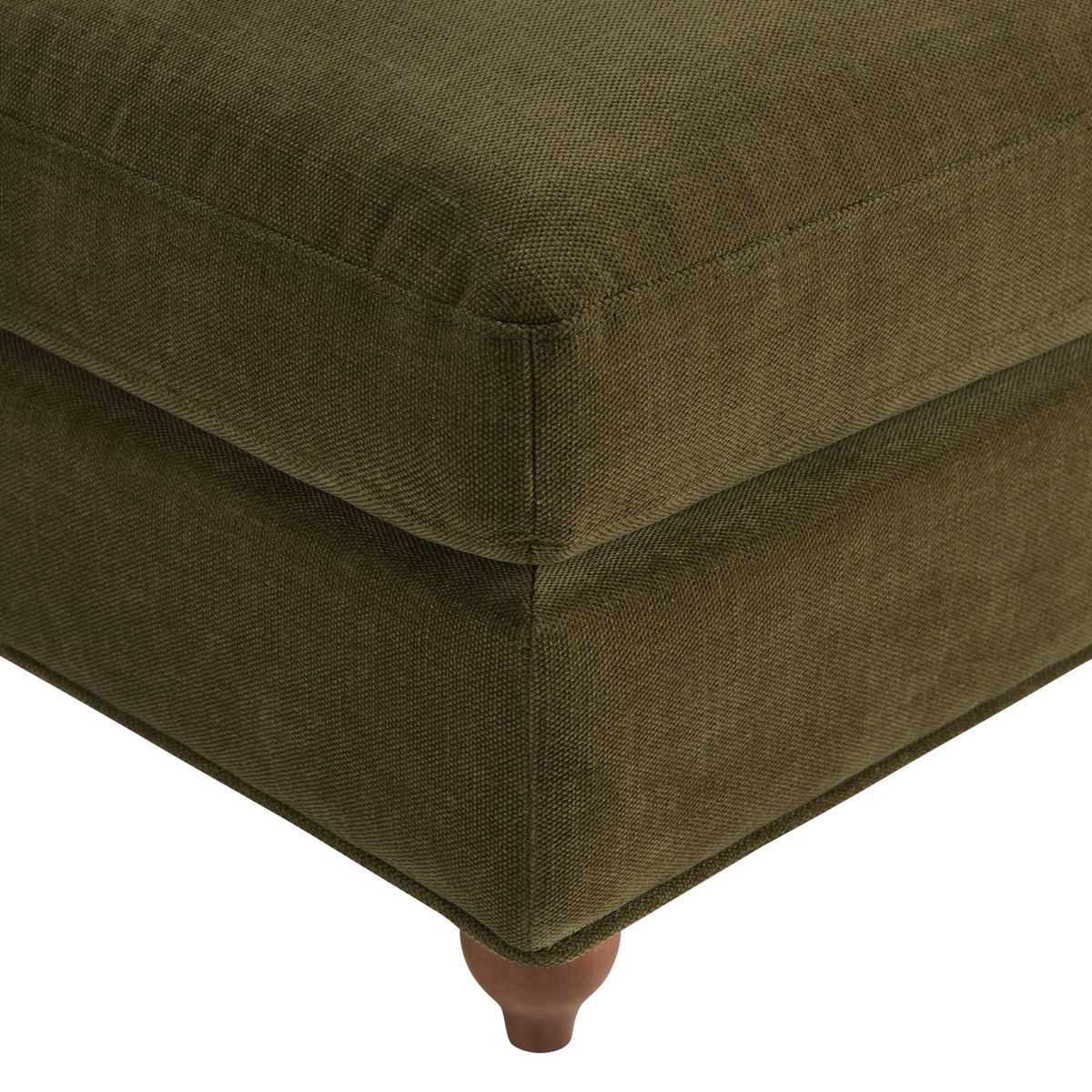 Dusklia - Hampshire Pouffe - Chenille Olive
