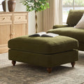 Dusklia - Hampshire Pouffe - Chenille Olive