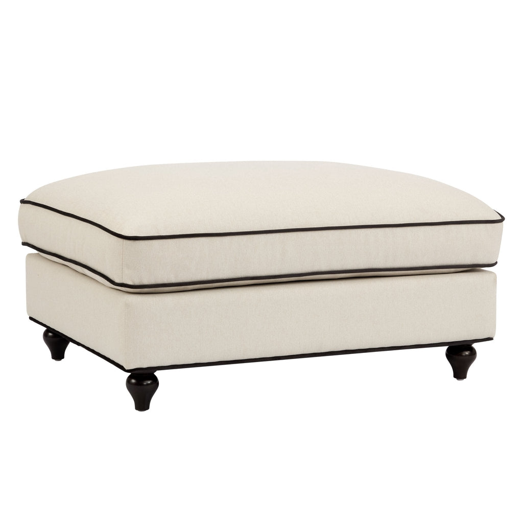 Dusklia - Hampshire Pouffe - Cream/Black