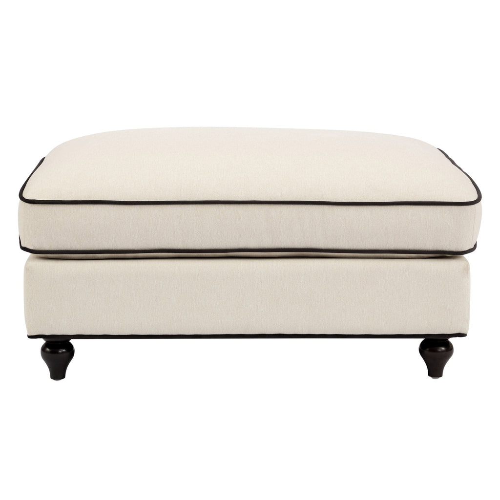 Dusklia - Hampshire Pouffe - Cream/Black