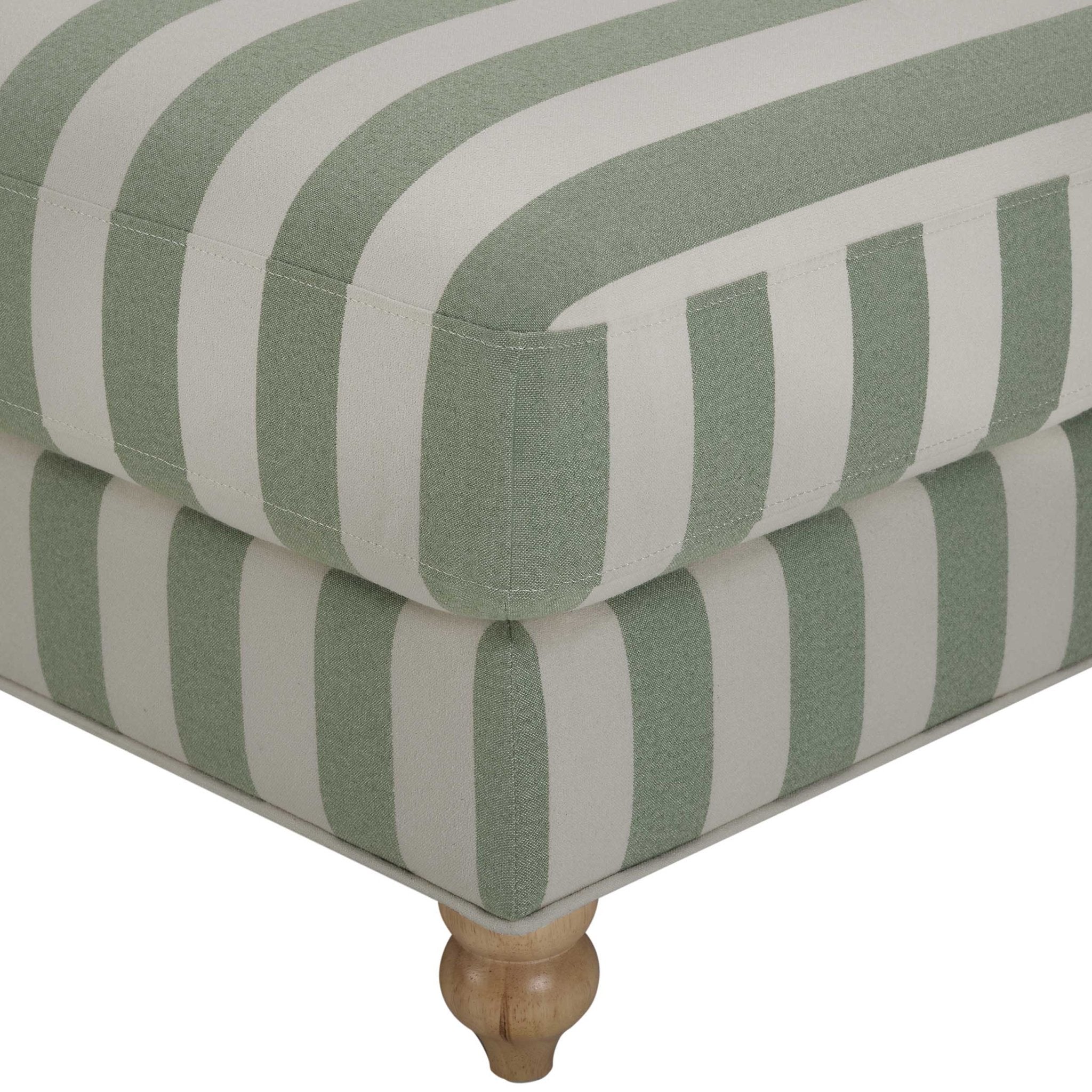 Dusklia - Hampshire Pouffe - Green Stripe