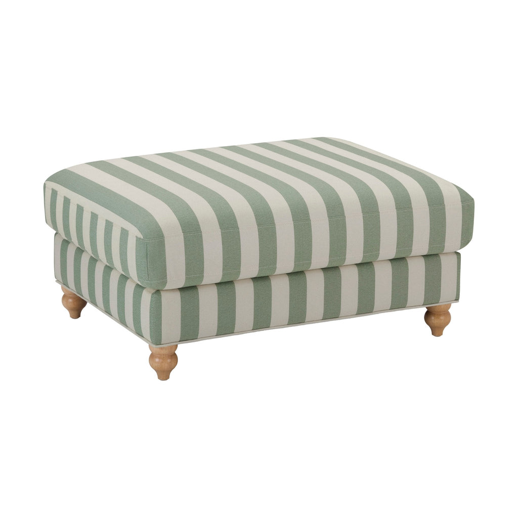 Dusklia - Hampshire Pouffe - Green Stripe