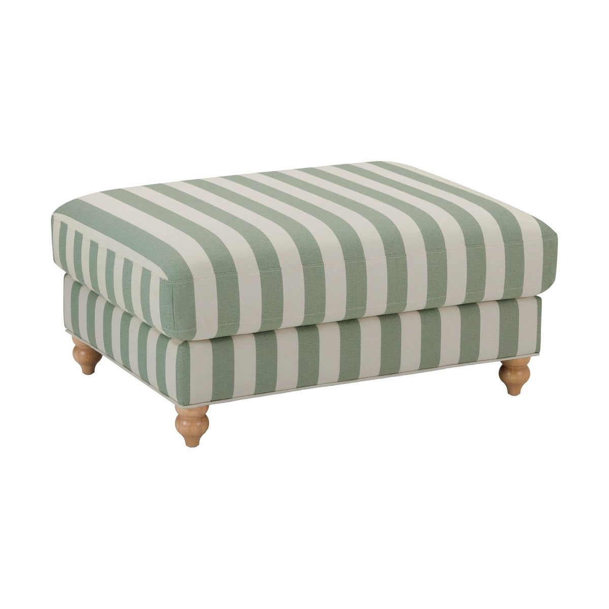 Dusklia - Hampshire Pouffe - Green Stripe