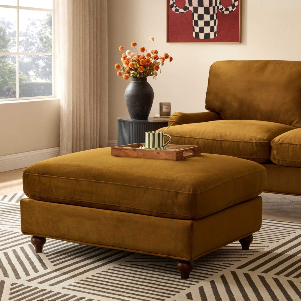 Dusklia - Hampshire Pouffe - Muted Gold