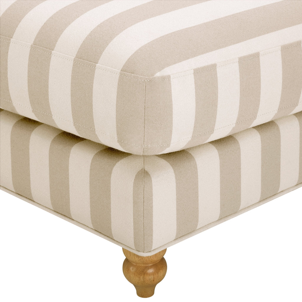 Dusklia - Hampshire Pouffe - Natural Stripe