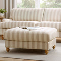 Dusklia - Hampshire Pouffe - Natural Stripe