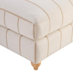 Dusklia - Hampshire Pouffe - Thin Natural Stripe