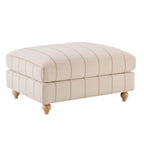 Dusklia - Hampshire Pouffe - Thin Natural Stripe