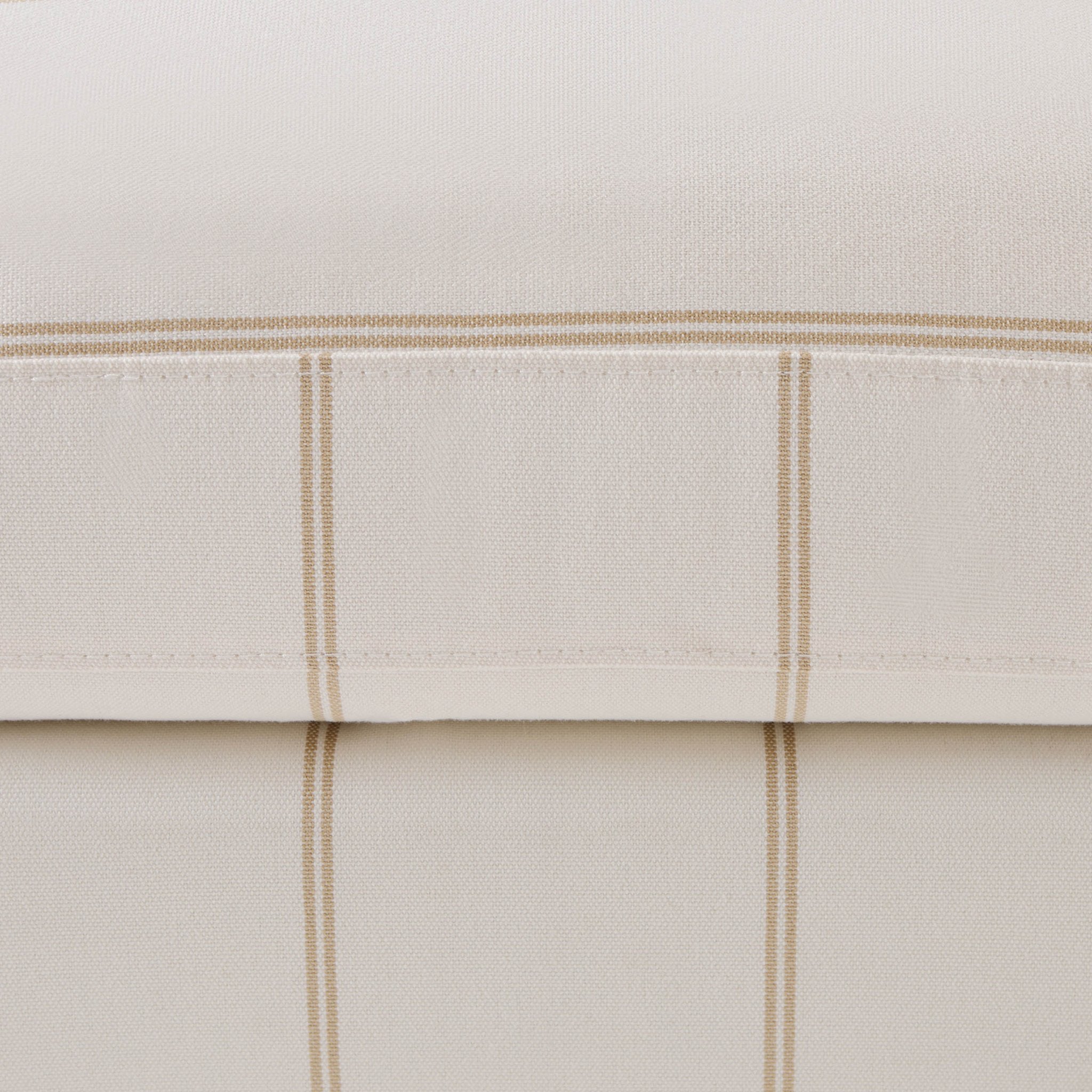 Dusklia - Hampshire Pouffe - Thin Natural Stripe