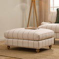 Dusklia - Hampshire Pouffe - Thin Natural Stripe