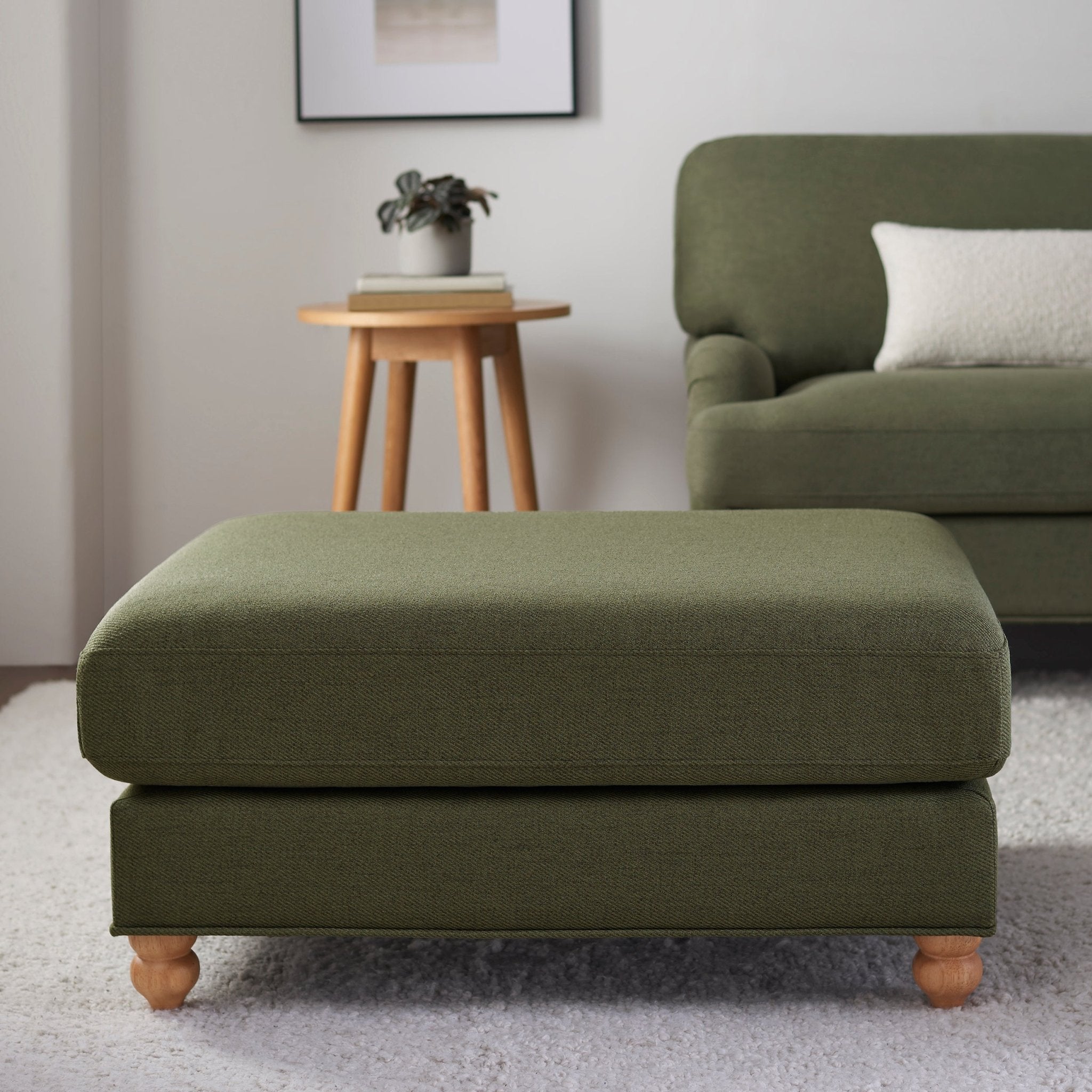 Dusklia - Hampshire Pouffe - Woven Green