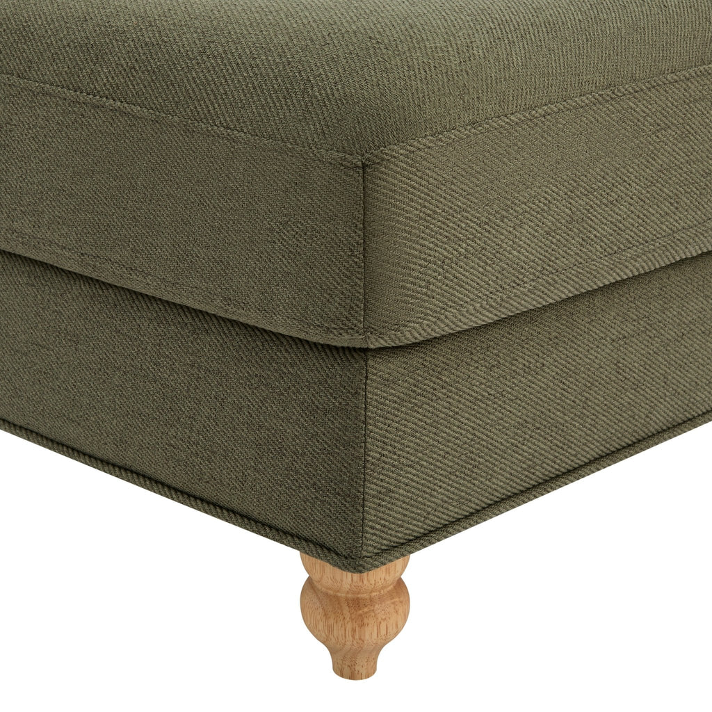 Dusklia - Hampshire Pouffe - Woven Green