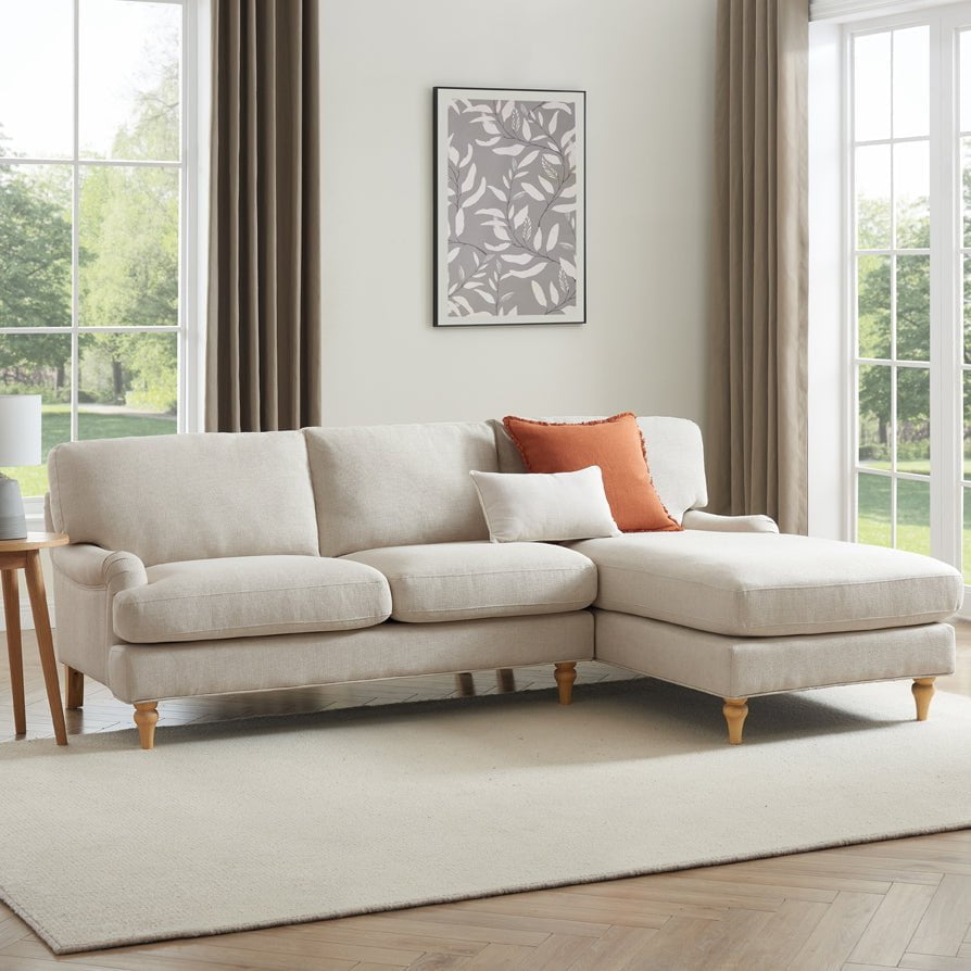 Dusklia - Hampshire Right Hand Chaise Sofa - Beige