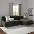 Dusklia - Hampshire Right Hand Chaise Sofa - Dark Olive