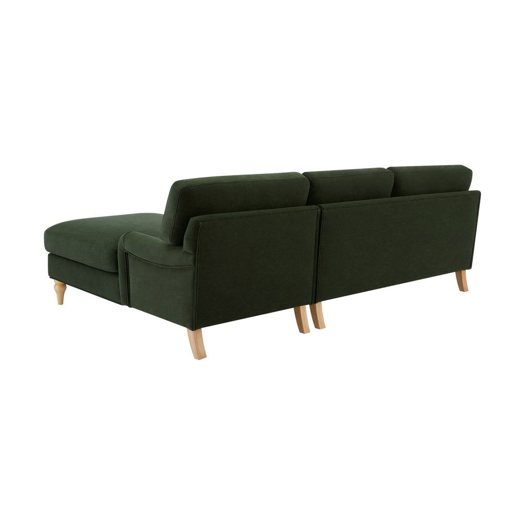 Dusklia - Hampshire Right Hand Chaise Sofa - Dark Olive