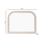 Dusklia - Hampton Arched Wood Large Mantel Mirror - Washed White