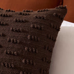 Dusklia - Handwoven Tufted Cushion Cover - Chocolate