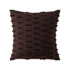 Dusklia - Handwoven Tufted Cushion Cover - Chocolate