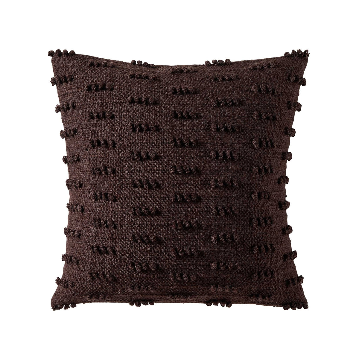 Dusklia - Handwoven Tufted Cushion Cover - Chocolate