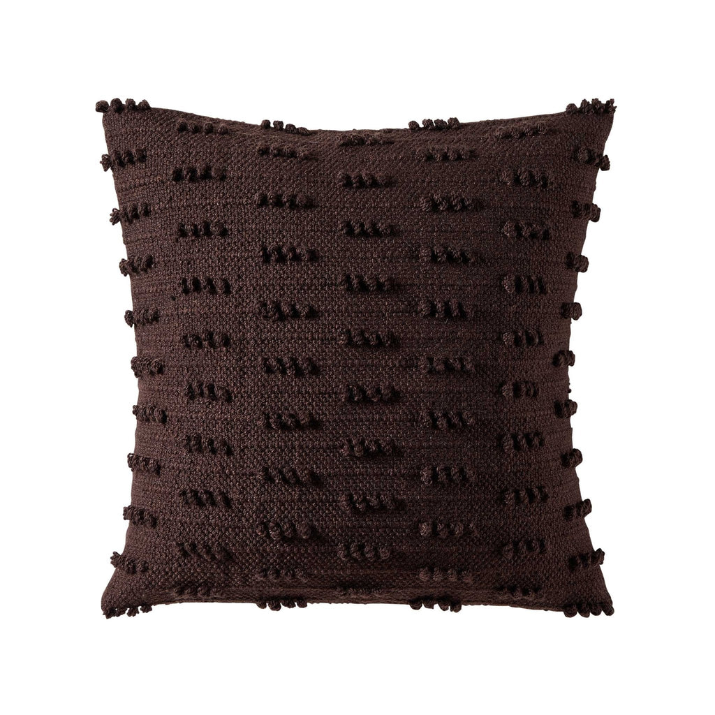 Dusklia - Handwoven Tufted Sofa Cushion Cover - Chocolate